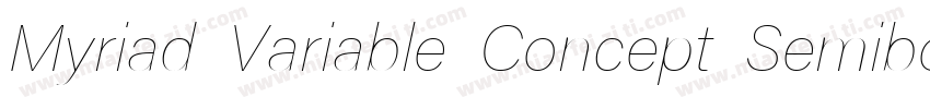 Myriad Variable Concept Semibold Se字体转换